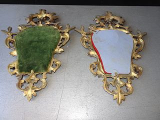 Pareja Espejos Rococó Bronce