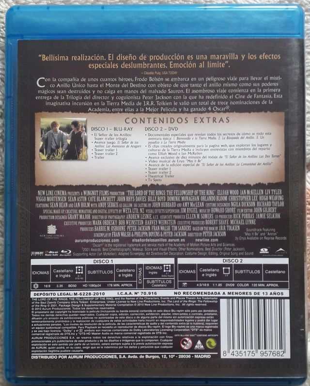 TRILOGIA EL SEÑOR DE LOS ANILLOS Blu-ray