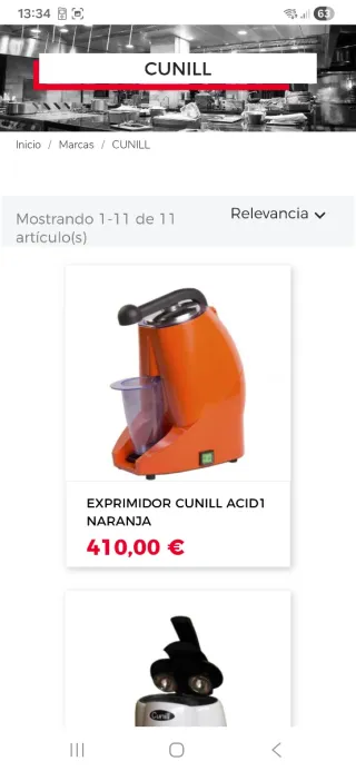 Exprimidor cítrico hosteleria