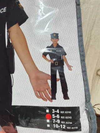Disfraz Policía Infantil ,talla 5-6