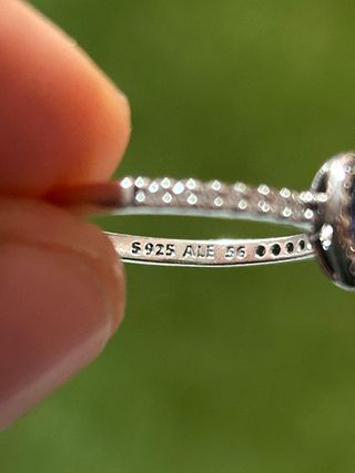 Anillo Pandora Corazón Azul Plata 925