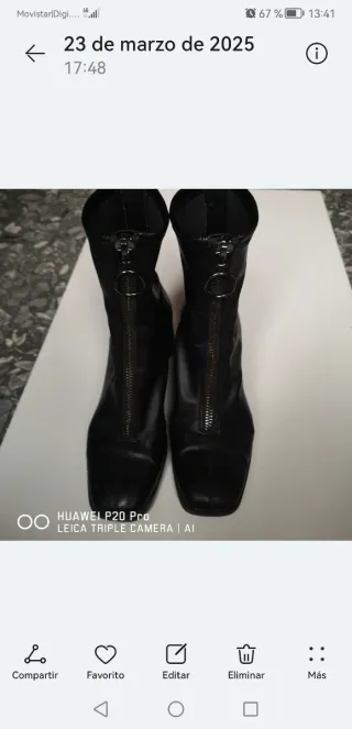 Botines negros mujer con cremallera, muy bien