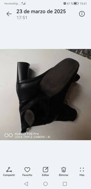 Botines negros mujer con cremallera, muy bien