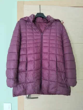 Parka mujer color vino acolchada