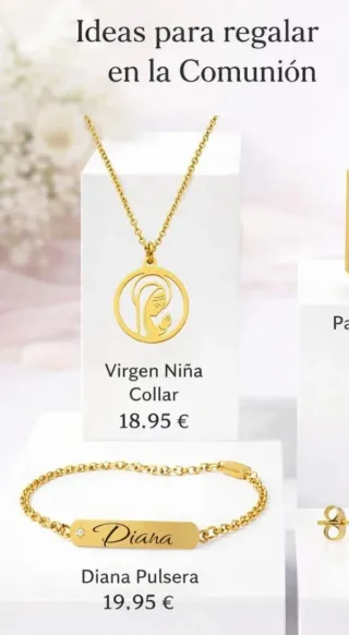 Collar Virgen Niña y Pulsera Diana