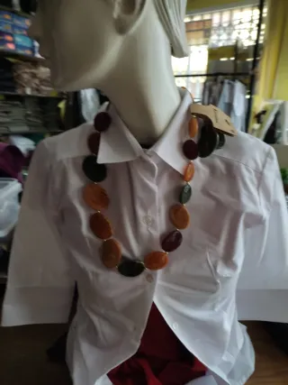 Collar fantasia donna marrone e verde