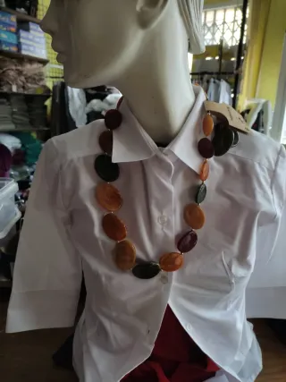 Collar fantasia donna marrone e verde