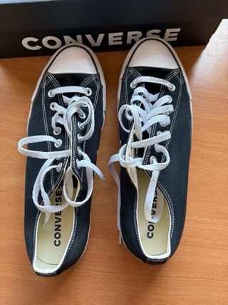 Converse bajas negras talla 44