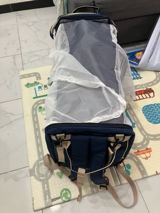 Mochila Bebe con Cuna Plegable