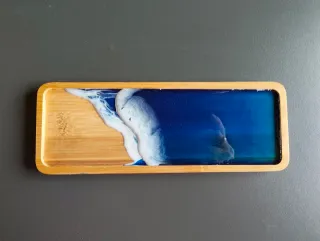 Bandeja bambú resina ola