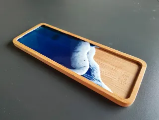 Bandeja bambú resina ola