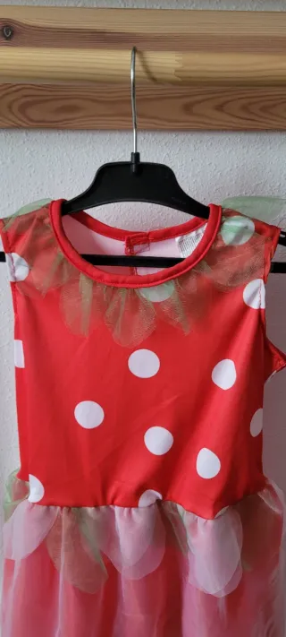 Disfraz de fresa 1-teilig 5-7 años