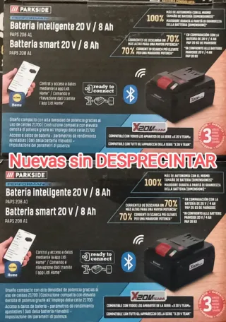 Batería Parkside Inteligente 20V 8A lidl