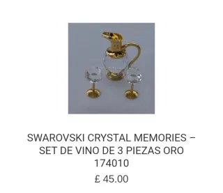 Figura Swarovski Original Set Vino