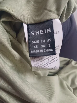 Conjunto Crop Top y Falda Ruched Verde Shein Mujer