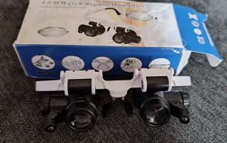 Gafas Lupa LED para Reparación de Relojes