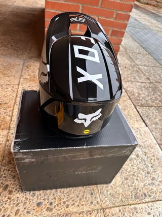 Casco Fox V1 Youth Negro/Blanco