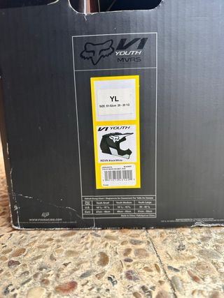Casco Fox V1 Youth Negro/Blanco