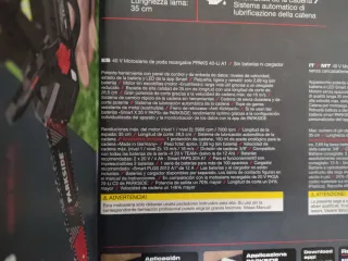 Motosierra Parkside 40V Podar Recargable