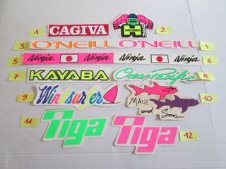 Set Adesivi Vintage Anni '80 Cagiva O'Neill Ninja