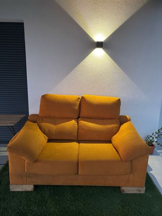 Sofá biplaza tela naranja