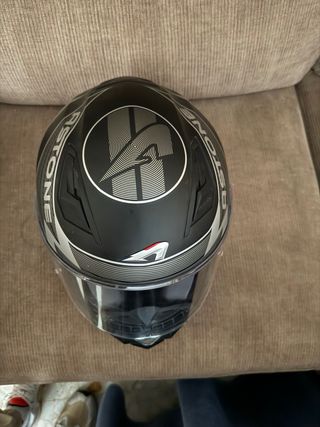 Casco Astone 900 Negro/Plata