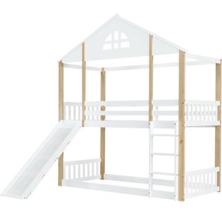 Litera infantil casa con tobogán