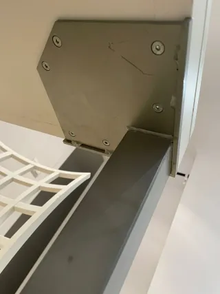 Mesa cristal grande y 5 sillas