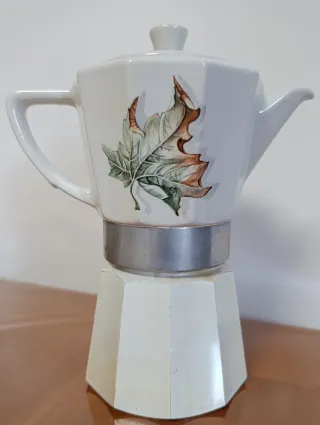 Moka grande vintage decorata