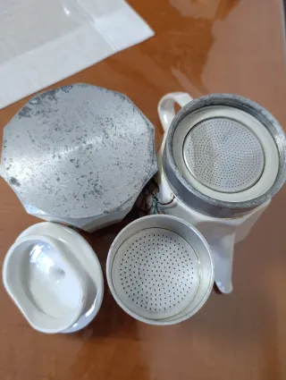 Moka grande vintage decorata