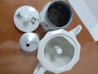 Moka grande vintage decorata