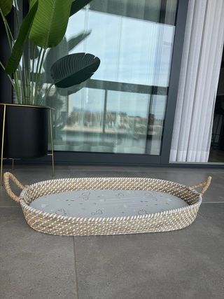 Cambiador bebé mimbre con asas