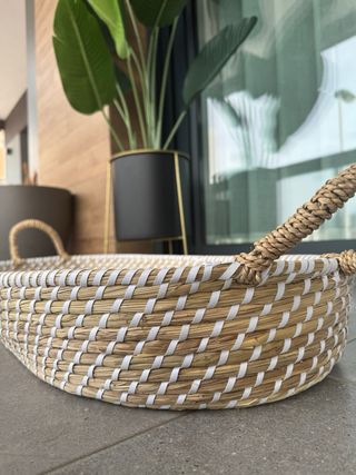 Cambiador bebé mimbre con asas