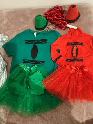 Disfraz Lápiz Crayón Madre e Hija