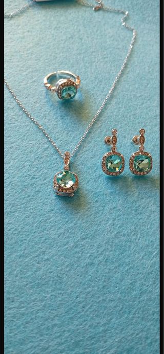 Conjunto de Joyería Plata y Turquesa