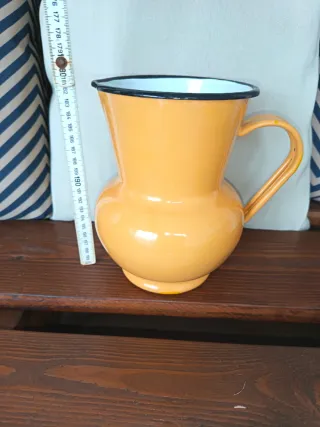 Brocca Smaltata Gialla Vintage Arredo