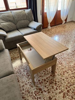 Mesa de centro elevable madera