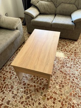 Mesa de centro elevable madera