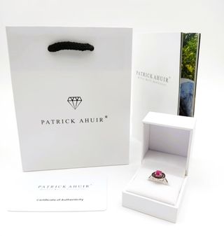 Anillo Plata con Rubí Natural Mujer