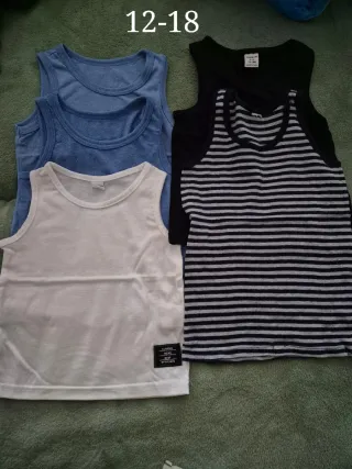 Lote 4 Camisetas Tirantes Niño 12-18 Meses