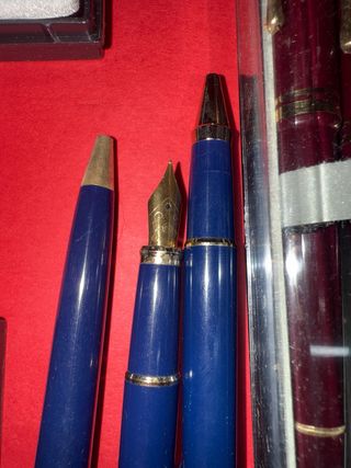 Lotto 24 penne: 8 stilografiche, 16 sfera