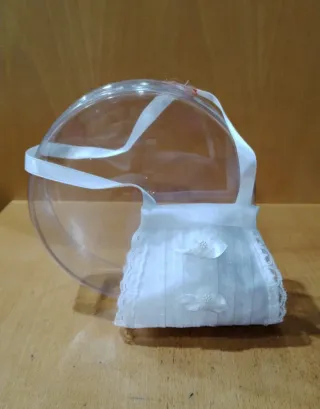 Bolso limosnera niña blanco nuevo con etiqueta