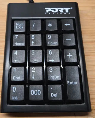 Teclado Numérico USB PORT Designs Negro