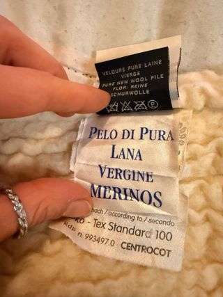 Federa lana merino beige