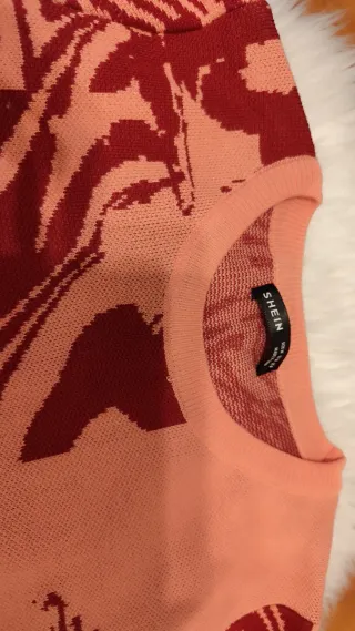 Vestido de punto invierno estampado