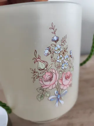 Lámpara de techo floral vidrio y metal