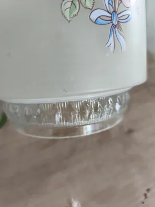 Lámpara de techo floral vidrio y metal