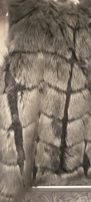 Chaleco de pelo gris talla única