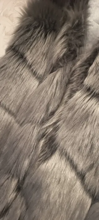 Chaleco de pelo gris talla única