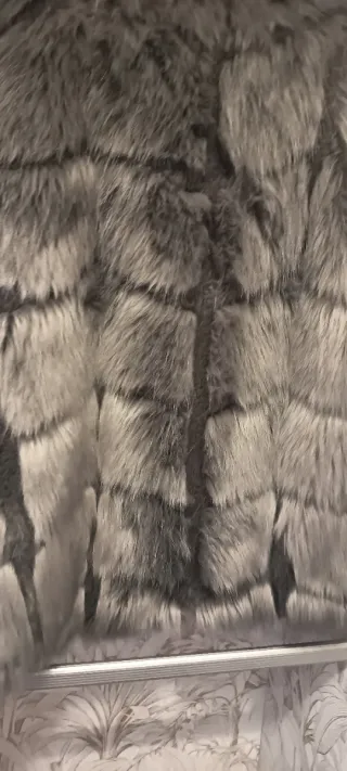 Chaleco de pelo gris talla única